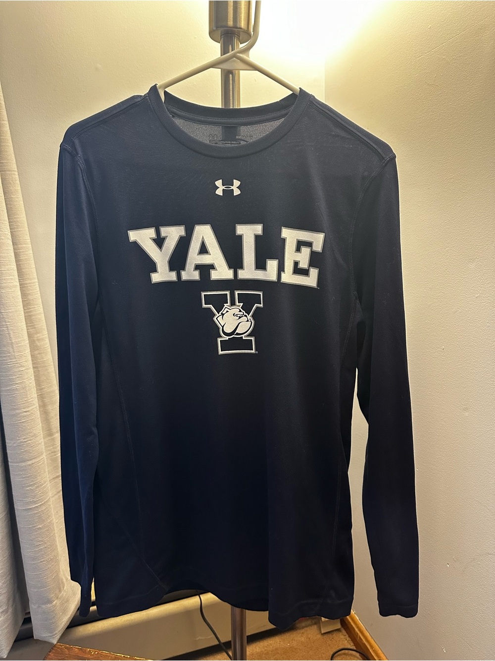 Under Armour Navy Long-Sleeve YALE Performance Shirt